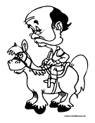 Horse Riding Coloring Page 5