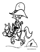 Cowboy Horse Coloring Page