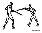 Two Men Fencing