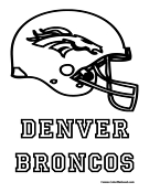 Denver Broncos Coloring Page