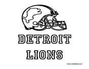 Detroit Lions Coloring Page