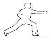 Judo Fighter Outline