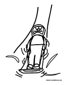 Boy Riding the Luge