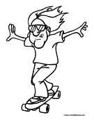 Skateboarder Coloring Page 8
