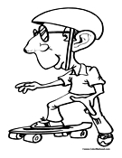 Old Man on Skateboard