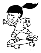 Girl Skateboarding Picture