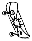 Skateboard Coloring Page