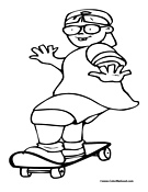 Boy Skateboarding Picture