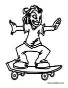 Fun Skateboard Coloring