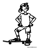 Kid with a Skateboard