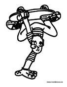 Kid Handstand on Skateboard