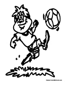 Boy Kicking Soccer Ball