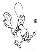 Tennis Coloring Page 11