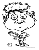 Tennis Coloring Page 14