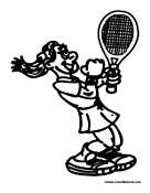 Girl Playing Tennis