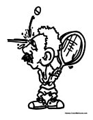 Funny Tennis Player Gets Hit