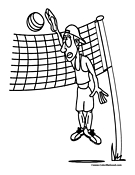 Volleyball Coloring Page 8