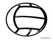 Volleyball Coloring Page