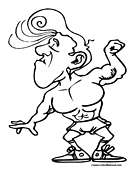 Weightlifting Coloring Page 1