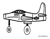Cool Airplane Coloring Sheet