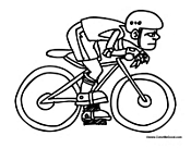 Boy Riding Bike with Helmet