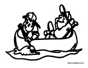 Two Kids on Canoe