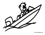 Animal Driving a Boat