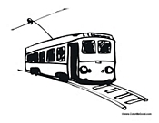 Cable Car Coloring Sheet