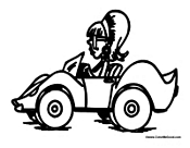 Girl Driving Fast Sports Car