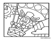 Bunny on Hot Air Balloon