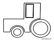 Basic Tractor Cutout Craft