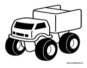 Kids Truck Coloring Sheet