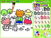 Hello Kitty Coloring Game